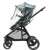 Maxi-Cosi Zelia3 stroller with seat unit, black frame and blue fabric, with rain cover