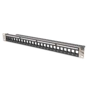 Digitus DN-91411-LF 1U 24 portos patch panel Cat5e, Cat6, Cat6a kábelekhez - Patch panel
