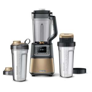 Sencor SBU 7877CH Automatischer Vakuum-Mixer in Schwarz und Champagnergold, mit zwei To-Go-Bechern - Sencor
