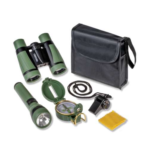 Carson HU-401 AdventurePak Gyermek Kaland Készlet, tartalmaz távcsövet, iránytűt, zseblámpát és sípot