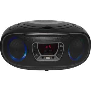 Denver TCL-212BT player CD portabil cu Bluetooth, USB și intrare AUX, negru și gri, vedere din față - Radiouri