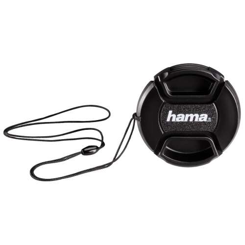 Hama Smart-Snap 62 mm-es objektív sapka zsinórral, fekete