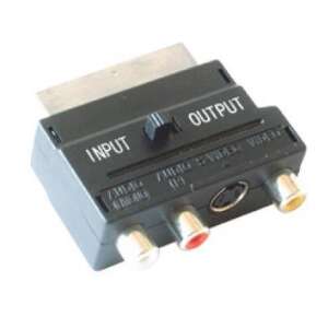 Konvertor videa Somogyi V 50S SCART na 3 RCA a SVHS, čierny - Scart káble
