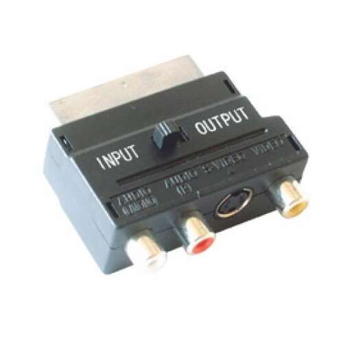 Somogyi V 50S SCART to 3 RCA and SVHS video converter, black
