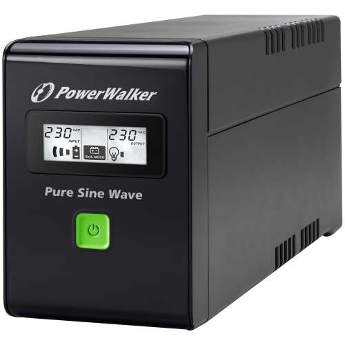 PowerWalker VI 800 SW 800VA / 480W Sursa de alimentare neîntreruptă, Undă sinusoidală pură