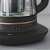 Electrolux Explore 7 1.7L glass kettle with temperature control, black, close-up of control panel