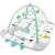 Ricokids Dino Baby Play Mat with Arch, Toys, and Pillow - Mint and Grey, Unfolded
