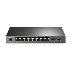 TP-Link TL-SG2210P 8-портов Gigabit интелигентен PoE switch с 2 SFP слота, заден изглед - TP-Link Превключвател