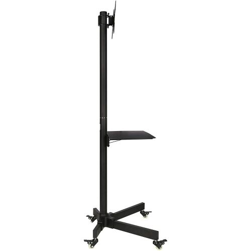 Techly TV Stand with Wheels and Shelf for 19-37 inch TVs