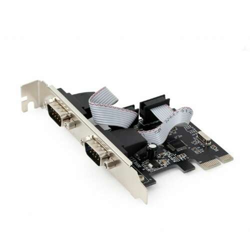 Placă de extensie a portului serial Gembird SPC-22 PCIe cu două porturi RS-232