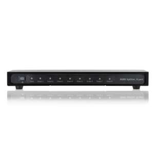 Digitus DS-43302 HDMI-Splitter, 8-Port, schwarz, Vorderansicht - Digitus