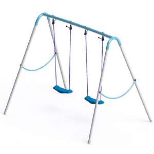 Spartan 1161 dupla hinta, kék és fehér fém váz - Kültéri hinta