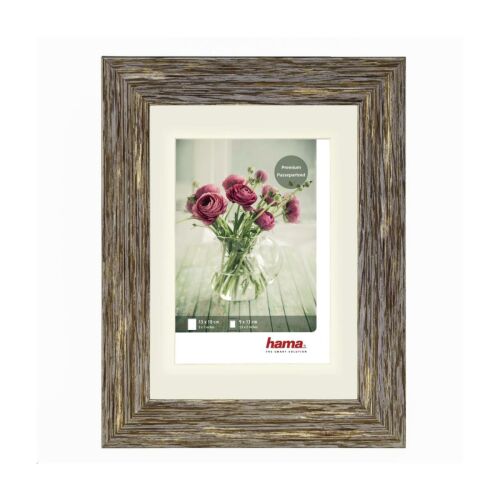 Hama Chalet 13x18 cm picture frame, rustic brown-grey finish