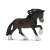Schleich Shire Horse Figurine, black with white markings, hand-painted, realistic detail