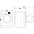 Whirlpool FFL6238WEE Waschmaschine Abmessungsdiagramm