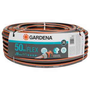 Градински маркуч Gardena Comfort FLEX 50 м, 19 mm (3/4 инча), Power Grip, черен и оранжев - Напояване