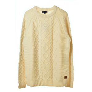 Gant krémszínű kötött férfi pulóver gyémánt mintával - Gant
