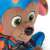 Paw Patrol The Movie Zuma Plush Toy, 15cm, close-up of face
