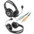 Natec Bear 2 Schwarzes Headset mit Mikrofon und Audiokabeln