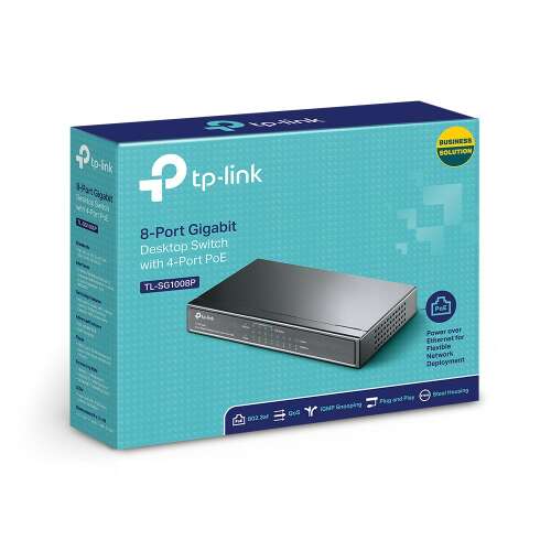 Opakowanie przełącznika TP-Link TL-SG1008P 8-Port Gigabit PoE Desktop Switch
