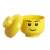 LEGO Iconic Storage Head - Fiú fej (S) - Sárga tárolódoboz LEGO minifigura fej formájában, nyitott fedéllel