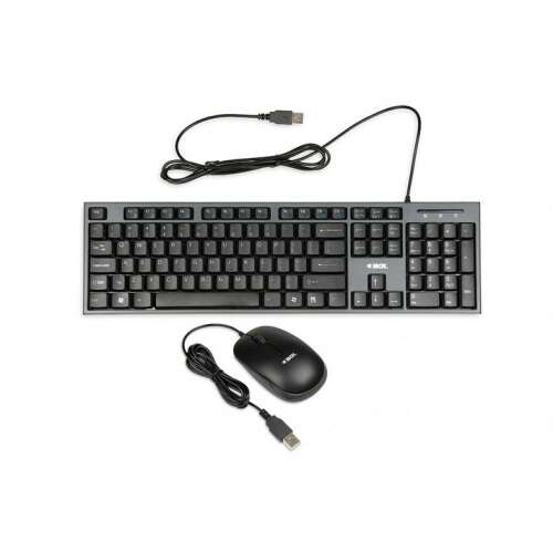 iBOX IKMS606 USB Keyboard ENG + Mouse - Black