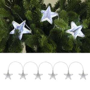 Somogyi MRLC 6/S Innensternförmiger Spiegel-Dekor-Lichterkette 1m - Kaltweiß - Weihnachten