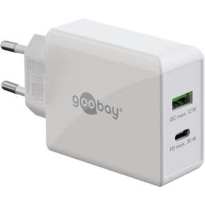 Goobay 61674 USB-A / USB-C Netzteil, weiß, 30W - Goobay
