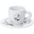 Bialetti Carosello Espresso Cup and Saucer with Bialetti Man Illustration