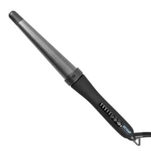 Revamp Progloss Big Wand curling iron, 32-19mm conical ceramic barrel, 5 temperature settings, for creating loose curls and waves - Hair curler