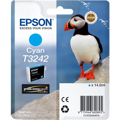 Epson T3242 Tintapatron Cyan 14ml , C13T32424010 149801609 - Tintapatron