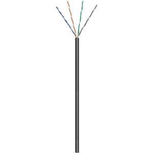 Cablu de instalare exterior Goobay U/UTP CAT5e, negru, fire interne vizibile - Goobay Cabluri UTP