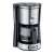 Severin KA 4826 TypeSwitch coffee maker, black and stainless steel design, with a glass carafe and a digital display.