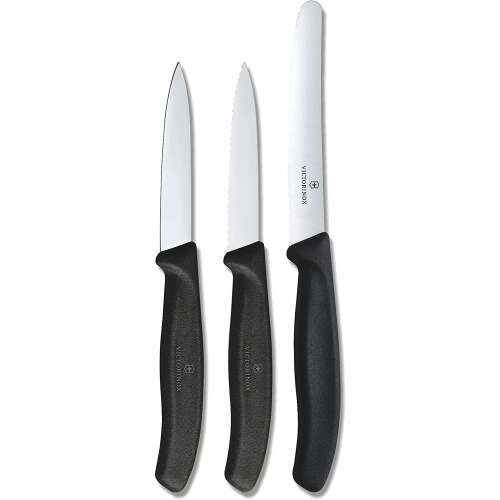Victorinox Swiss Classic Zöldség kés készlet 3 db, egyenes pengével és két fogazott késsel gyümölcsökhöz és zöldségekhez