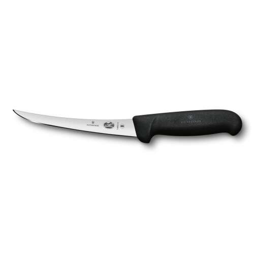 Victorinox Fibrox Csontozó kés, 15 cm, fekete markolat, ívelt penge, professzionális minőség
