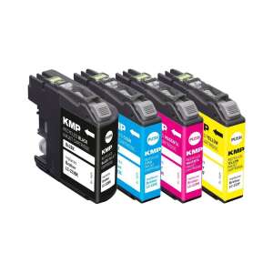 KMP Brother LC-223 Tintapatronok, Fekete, Cián, Magenta, Sárga - Brother Tintapatron