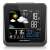 GoGEN ME 3236 weather station with color display, showing current time, date, indoor and outdoor temperature and humidity, and weather forecast
