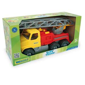 Wader: City Truck létrás tűzoltó teherautó - Sárga/piros 69888575 Játék autók - Teherautó