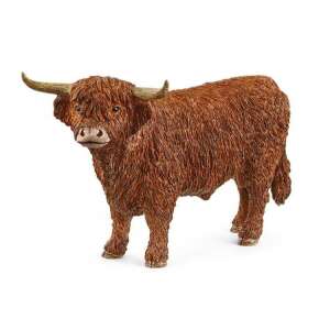 Schleich Highland Bull figurine, brown, standing, farm animal toy - Schleich