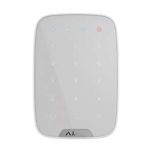 Tastatură wireless Ajax KeyPad pentru sisteme de securitate la domiciliu, albă - Ajax