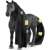 Schleich Horse Club Criollo Definitico Mare, black horse figure with long mane and tail, can be styled with accessories