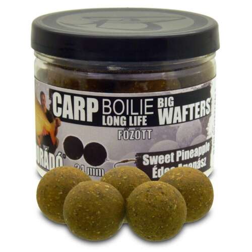 Haldorádó Carp Boilie Big Wafers Édes Ananász 24mm, hosszú élettartamú főzött pontycsali