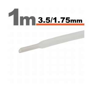 1 méteres átlátszó zsugorcső, 3,5 mm külső átmérő, 1,75 mm belső átmérő - Zsugorcső
