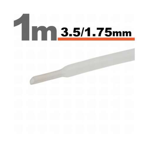 Áttetsző Hőzsugorító Cső - 3,5/1,75 mm - 1m