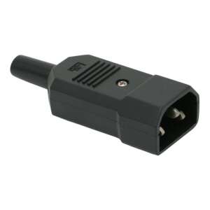 IEC C14 Plug with Strain Relief 77957641 - Connector