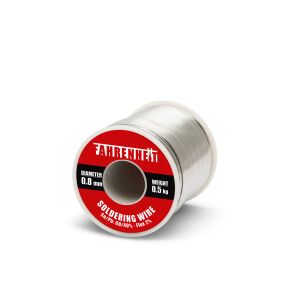 Sârmă de lipit Fahrenheit 0,8 mm, bobină 0,5 kg, aliaj de lipit 60/40 Sn/Pb - Accesorii masini de lipit