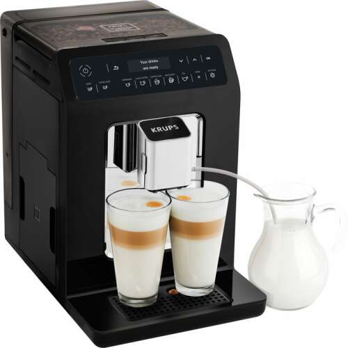Automatyczny ekspres do kawy Krups EA8908 Evidence z dwoma filiżankami latte macchiato