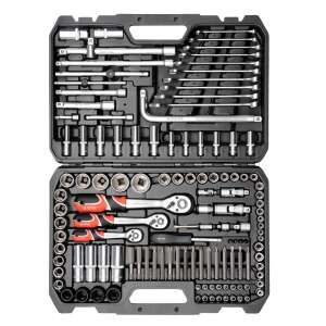 Zestaw kluczy nasadowych Yato YT-38872, 128 elementów, kompletny z narzędziami i akcesoriami w walizce - Yato Klucz do wtyczek