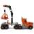 Smoby Black & Decker buildable truck with tool set, orange and grey toy truck with crane