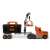Smoby Black & Decker buildable truck with tool set, orange and grey toy truck with crane and toolbox